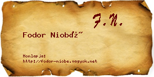 Fodor Niobé névjegykártya